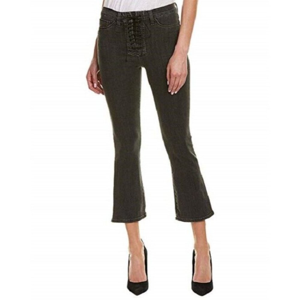 HUDSON Women's Bullocks High Rise LaceUp Crop Boot Jeans Disarm 27